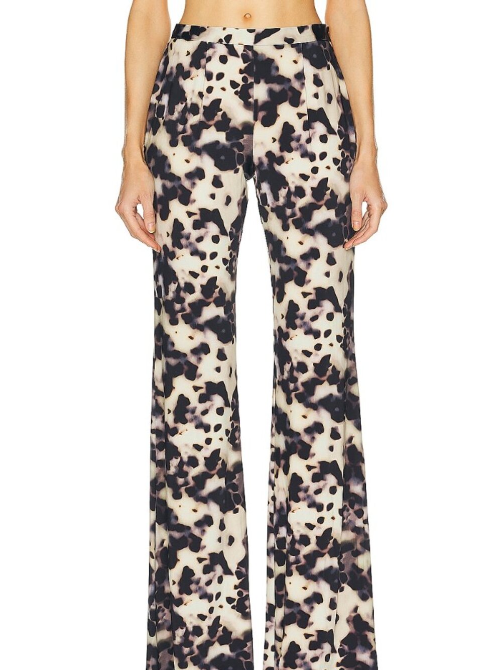 NWT PRISCAVERA Women's Stretch Straight Leg Pants in Tortoise Size Small